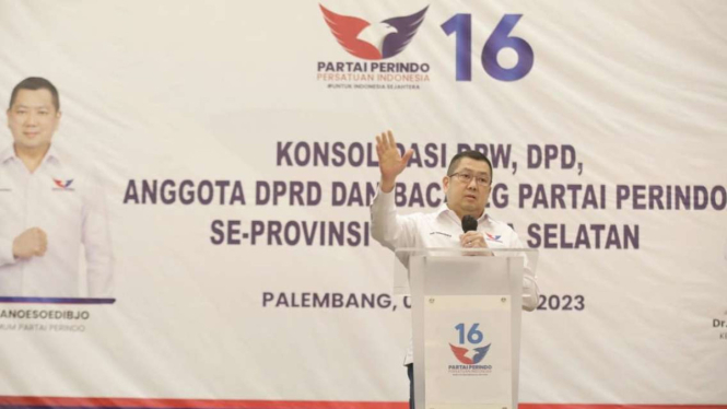 Hary Tanoesoedibjo di Konsolidasi Perindo Seluruh Sumatera Selatan