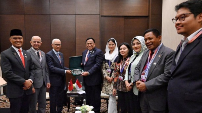 Anggota BKSAP DPR RI, Dyah Roro Esti dalam foto bersama usai pertemuan Bilateral
