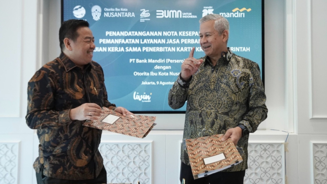 Penandatanganan MoU Bank Mandiri dengan Otorita Ibu Kota Negara