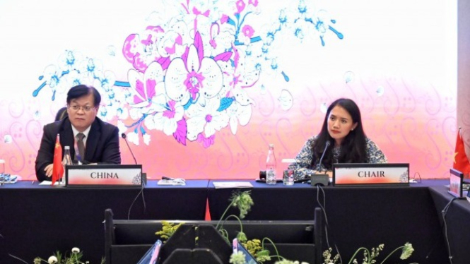 Anggota BKSAP DPR Puteri Anetta Komarudin memimpin dialog antara delegasi AIPA