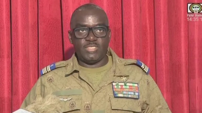 Juru Bicara Pemimpin Kudeta Niger, Kolonel Amadou Abdramane.