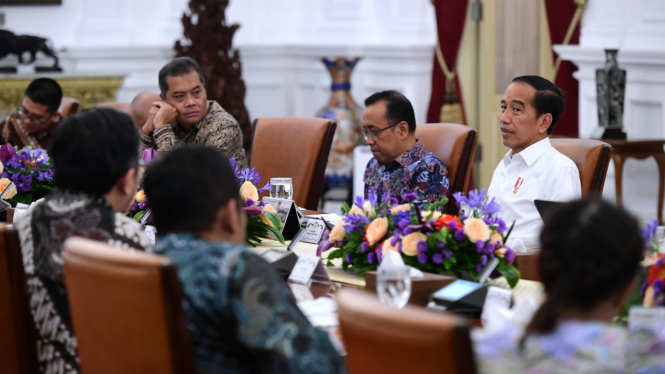 Presiden Jokowi saat bertemu Pemred Media Massa Nasional di Istana Kepresidenan