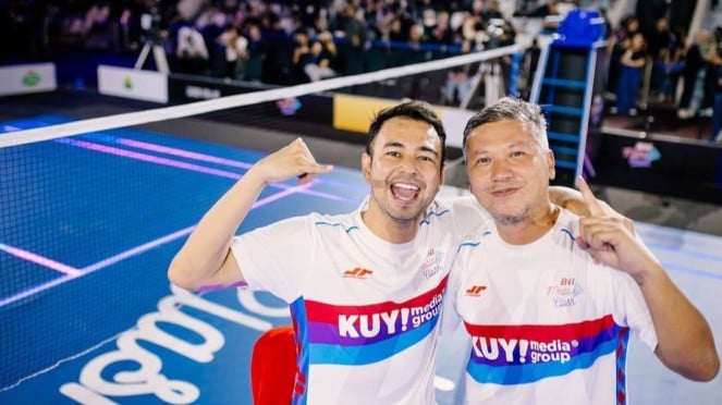 Doble masculino Duet Badminton Rafi Ahmed/Gaddad Marten en BNI Media Clash Event