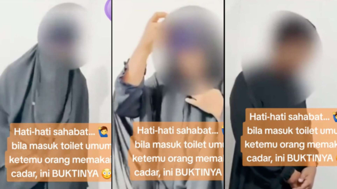 Pria Menyamar Gunakan Cadar untuk Ikuti Wanita ke Toilet
