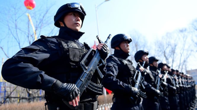 VIVA Militer: Anggota Polisi Khusus Kementerian Keamanan Negara China