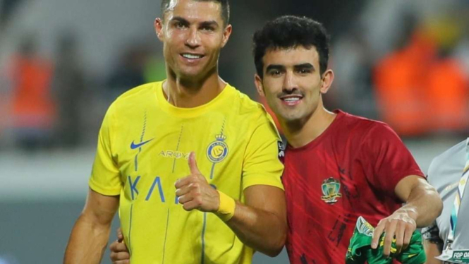 Megabintang Al Nassr Cristiano Ronaldo bersama Ahmad Zero