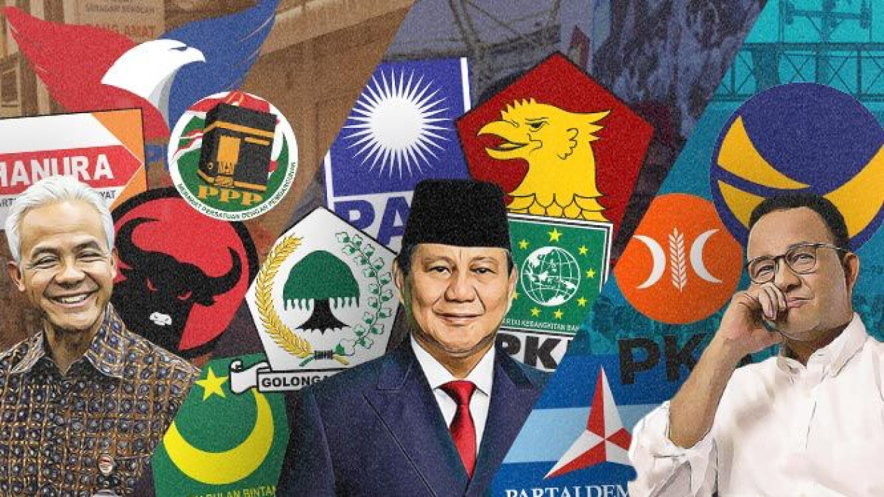 Foto Infografik Koalisi Pilpres 2024 Prabowo Subianto Didukung 5 Parpol