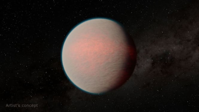 Exoplanet Mini Neptunus Gliese 1214b.