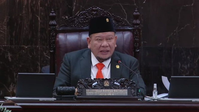 Ketua DPD RI LaNyalla Mahmud Mattaliti di Sidang Tahunan 2023