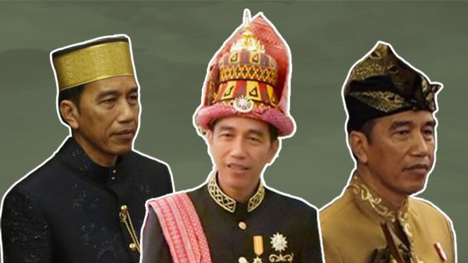 Jokowi mengenakan baju adat saat acara kenegaraan