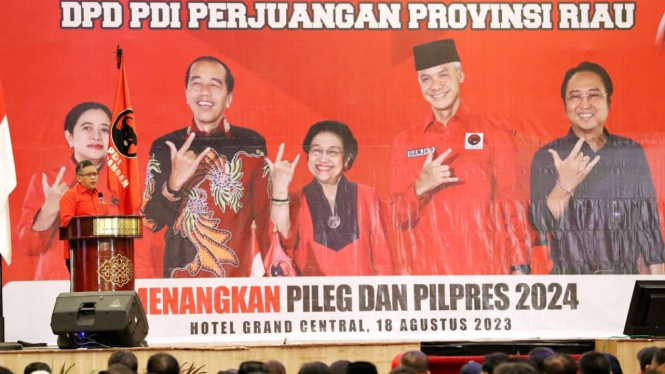 Sekjen PDIP Hasto Kristiyanto di Riau