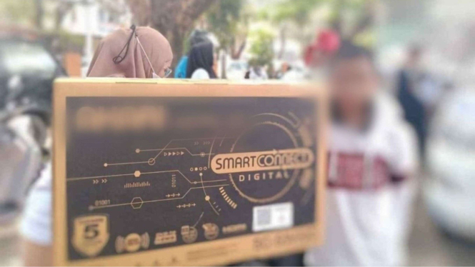 Viral bocah dapat dorprize tiket umroh diganti hadiah TV dan dispenser