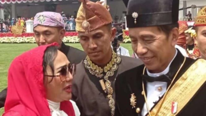 Pengusaha asal Solo Diah Warih Anjari dan Presiden Jokowi di Istana Negara.