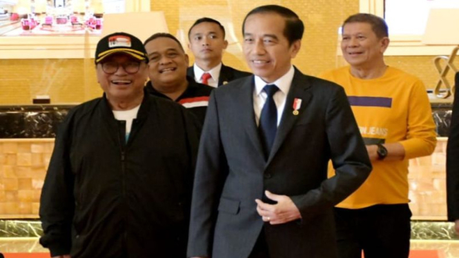 Ketua Umum DPP Hanura Oesman Sapta Odang (OSO) bertemu dengan Jokowi.