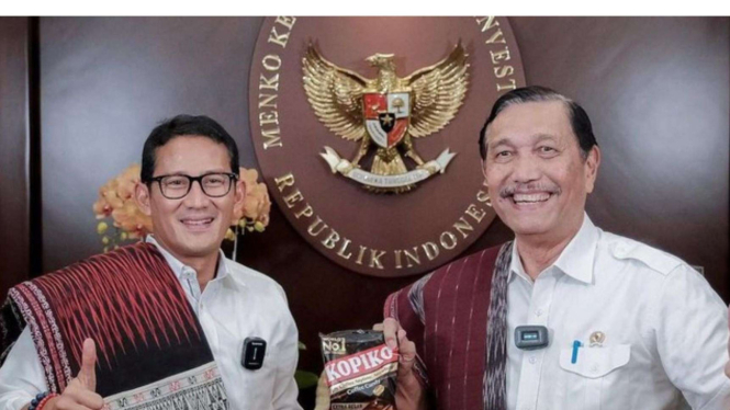 Sandiaga Uno dan Luhut Binsar Panjaitan 