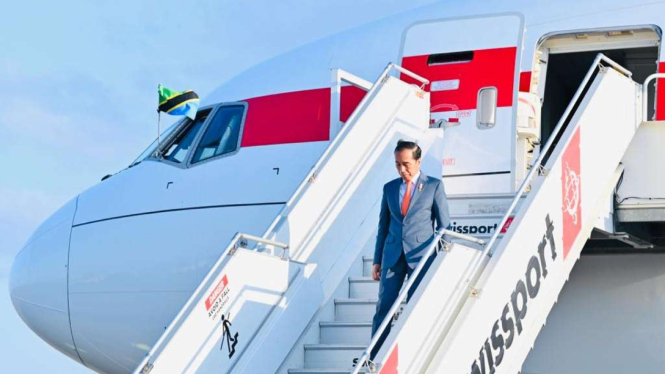 Presiden Jokowi tiba di Tanzania.