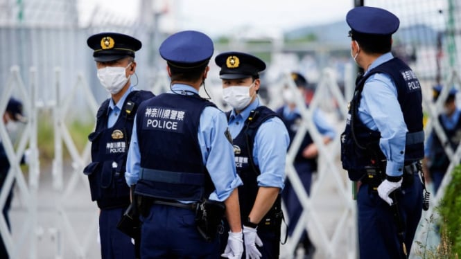 Ilustrasi polisi Jepang.