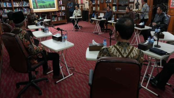 Bacapres Anies Baswedan bertemu Susilo Bambang Yudhoyono (SBY) di Cikeas