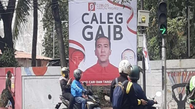 Baliho Caleg Goib Harun Masiku di Sejumlah Titik Jakarta