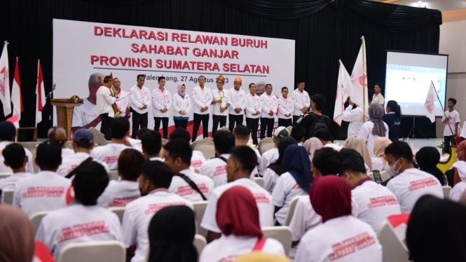 Deklarasi Relawan Buruh Sahabat Ganjar di Sumsel