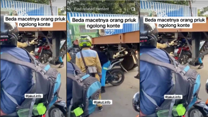 Viral Pemotor Lewati Kolong Kontainer di Priuk untuk Hindarkan Macet
