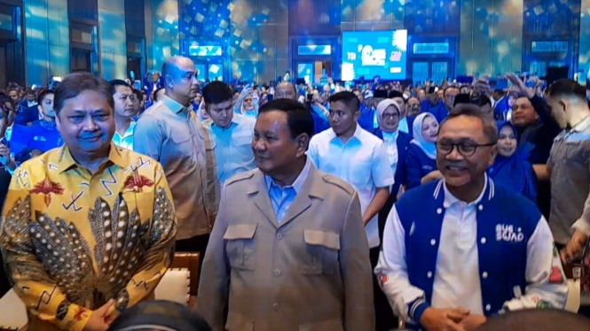 (ki-ka) Ketum Partai Golkar Airlangga Hartarto, Ketua Umum Partai Gerindra Prabo