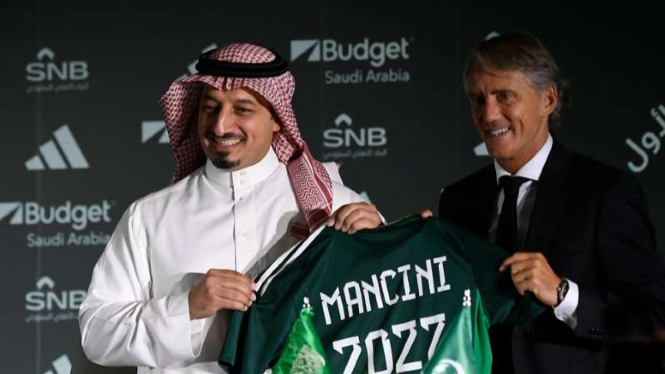 Ditunjuk sebagai Pelatih Timnas Arab Saudi, Mancini Dikontrak