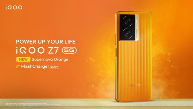 iQoo Z7 5G warna Supernova Orange.