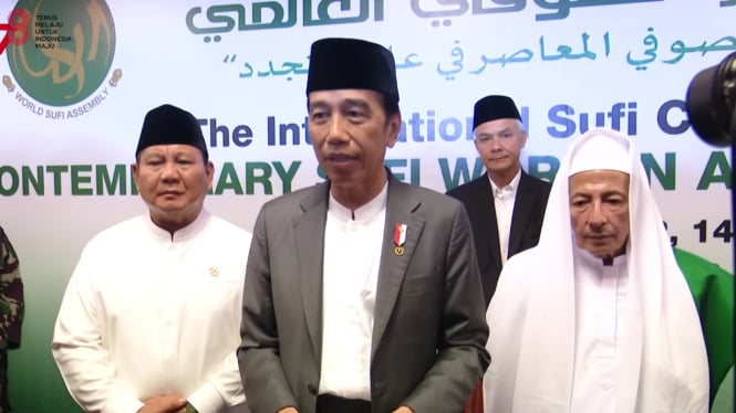 Presiden Jokowi usai Resmikan Muktamar Sufi Internasional,