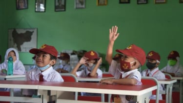 Ilustrasi siswa sekolah dasar, siswa SD, murid sekolah dasar, murid SD