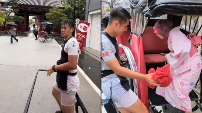 Viral Tukang Becak di Jepang Tampan-tampan
