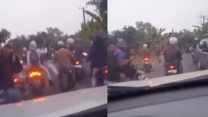 Auto Bubar, Pengemudi Mobil Seruduk Pelajar yang Hendak Tawuran di Bogor
