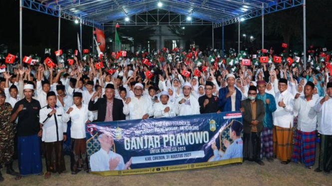 Relawan Saga gelar selawat bersama di Cirebon Jawa Barat.