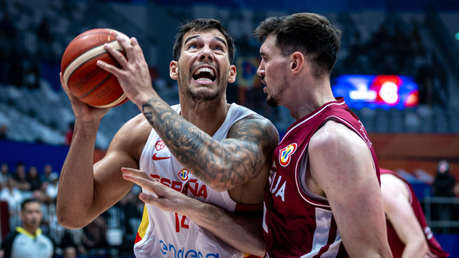 Spanyol vs Latvia di Piala Dunia Basket 2023
