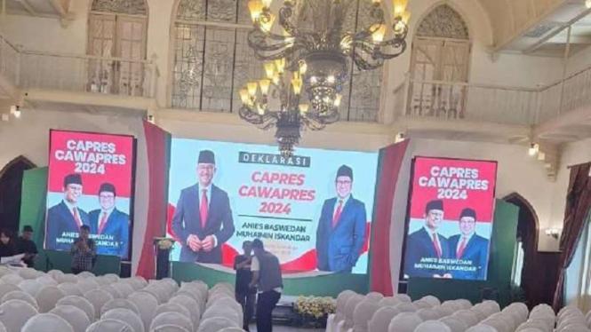 Deklarasi pasangan Anies Baswedan-Muhaimin Iskandar di Hotel Majapahit Surabaya