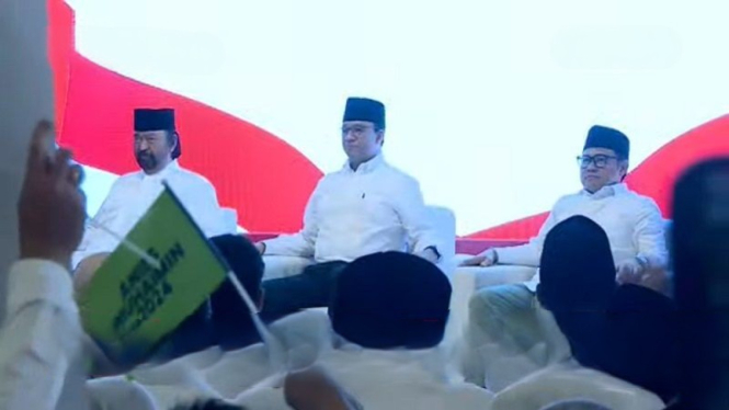 Deklarasi capres-cawapres Anies Baswedan-Cak Imin di Hotel Majapahit, Surabaya