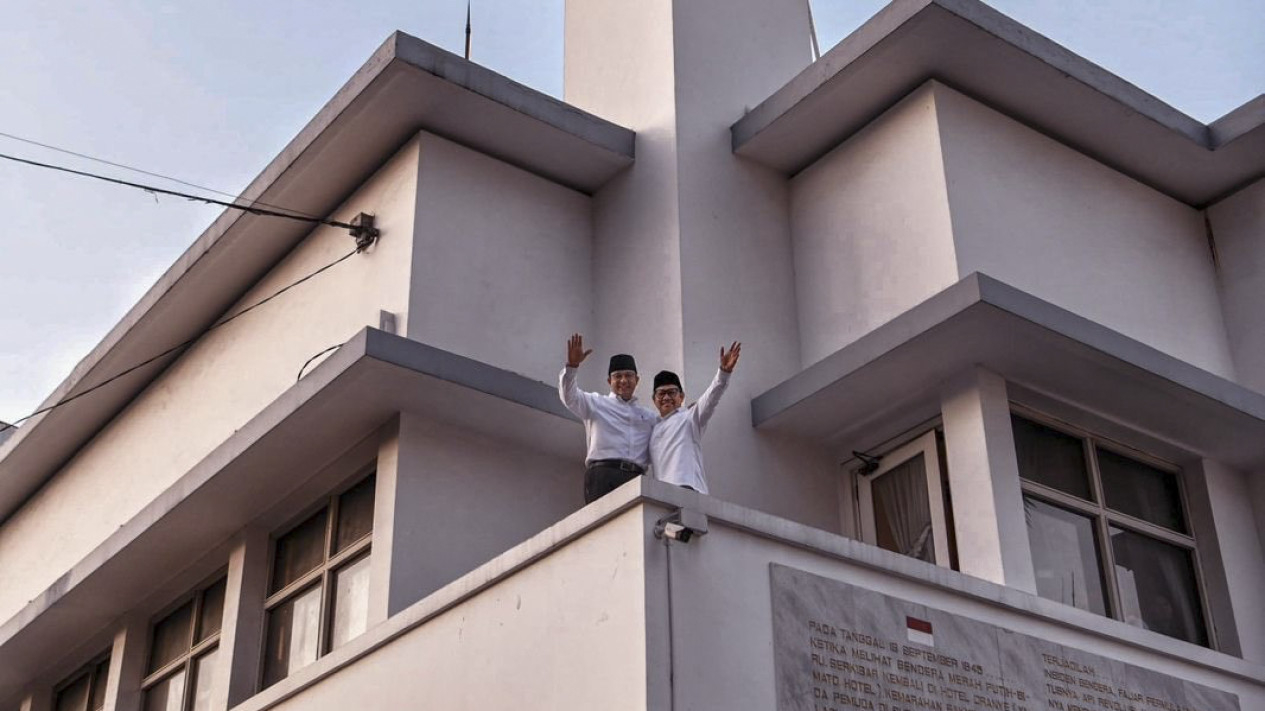 Foto Terkuak Ini Alasan Pose Anies Cak Imin Mirip Pilkada Di