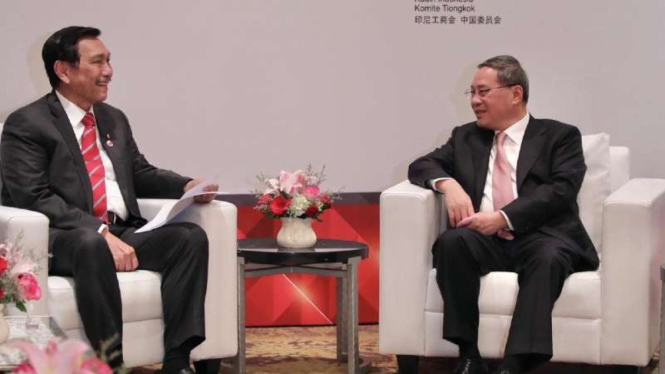 Menko Luhut dan PM Li Qiang.