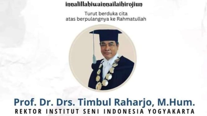 Rektor ISI Yogyakarta Meninggal Dunia