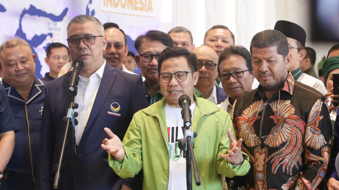 Ketua Umum PKB Muhaimin Iskandar alias cak Imin sambangi DPP Nasdem