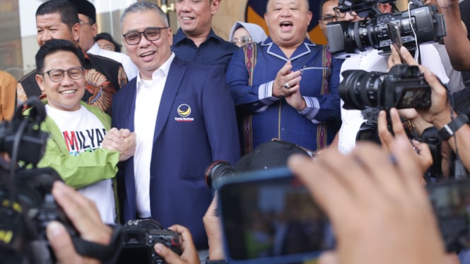 Muhaimin Iskandar saat sambangi DPP Nasdem