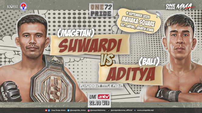Suwardi vs Aditya Ginting di One Pride MMA 72 Mahaka Square Jakarta