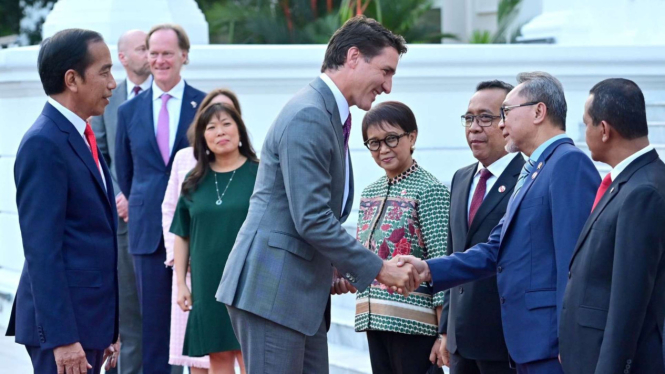 Mendag Zulhas Sambut & Lepas PM Kanada Justin Trudeau  di AIPF 2023 