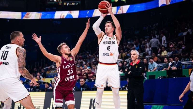 Jerman vs Latvia di Piala Dunia Basket 2023
