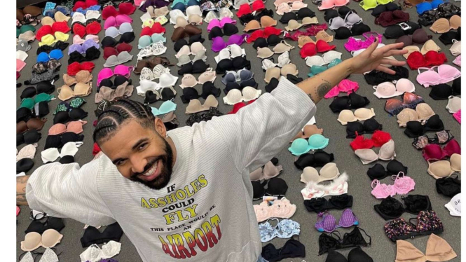 Drake dengan kumpulan bra-nya