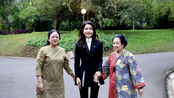 Puan Maharani, Ibu Negara Korsel Kim Keon Hee, dan Megawati