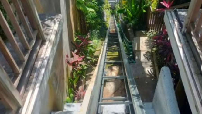 Lift Ayuterra Resort Ubud yang terputus kabel slingnya