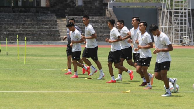 Indonesia U-23 berlatih di Stadion Sriwedari, Solo pada Minggu 10 September 2023