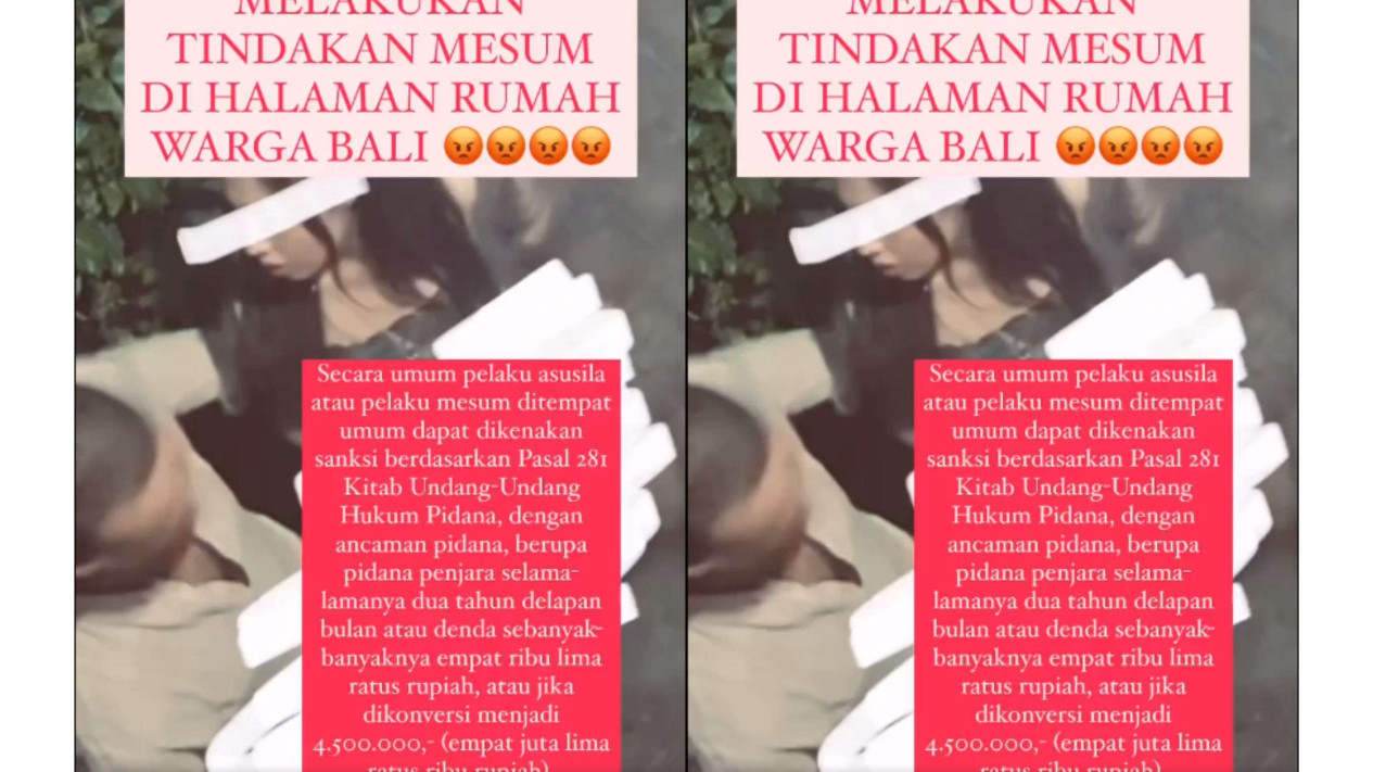 Viral Bule dan WNI Hubungan Intim di Halaman Rumah Warga Bali