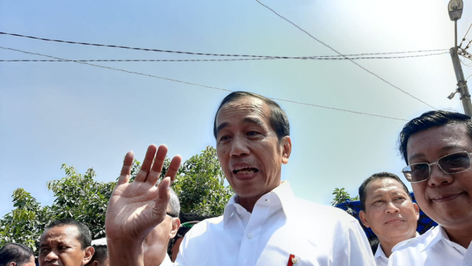 Presiden Jokowi di Pasar Kranggot, Cilegon, Banten
